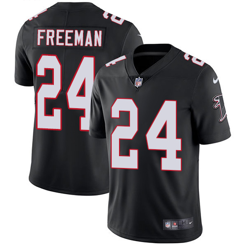 Nike Falcons #24 Devonta Freeman Black Alternate Men's Stitched NFL Vapor Untouchable Limited Jersey - Click Image to Close